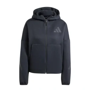 (WMNS) adidas Z.N.E. Full-Zip Hoodie Asia Sizing 'Black' JE7848