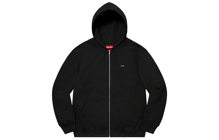 Supreme Small Box Zip Up Hooded Sweatshirt 'Black' SUP-SS21-689