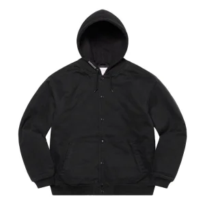 Supreme Hooded Twill Varsity Jacket 'Black' SUP-SS22-870-BLK