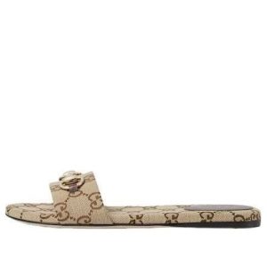 (WMNS) Gucci 26 Slide with Horsebit 'Beige Brown' 835828-FAB10-2543