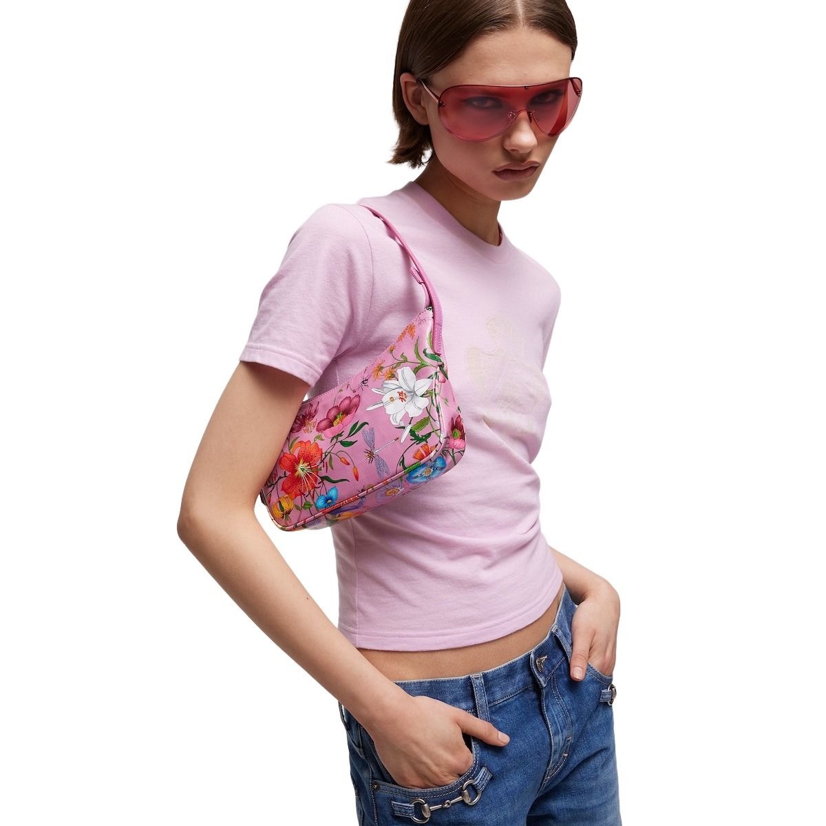 (WMNS) Gucci Lady Lunetta Small Shoulder Bag 'Pink Multicolor' 874743-FAF8S-8642 - Image 8