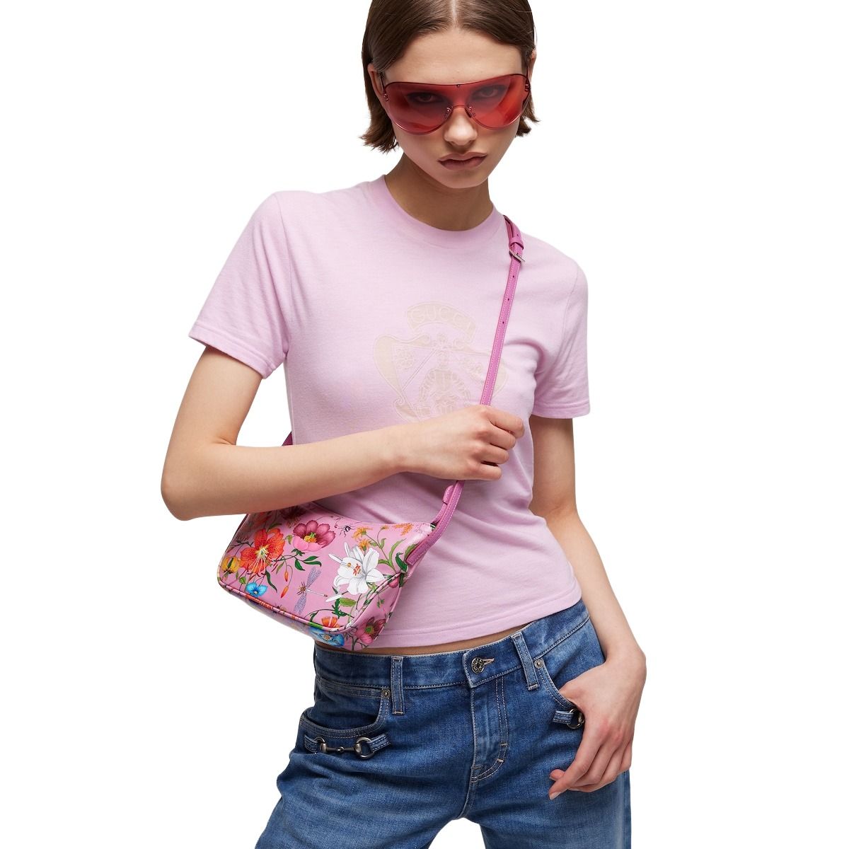 (WMNS) Gucci Lady Lunetta Small Shoulder Bag 'Pink Multicolor' 874743-FAF8S-8642 - Image 7