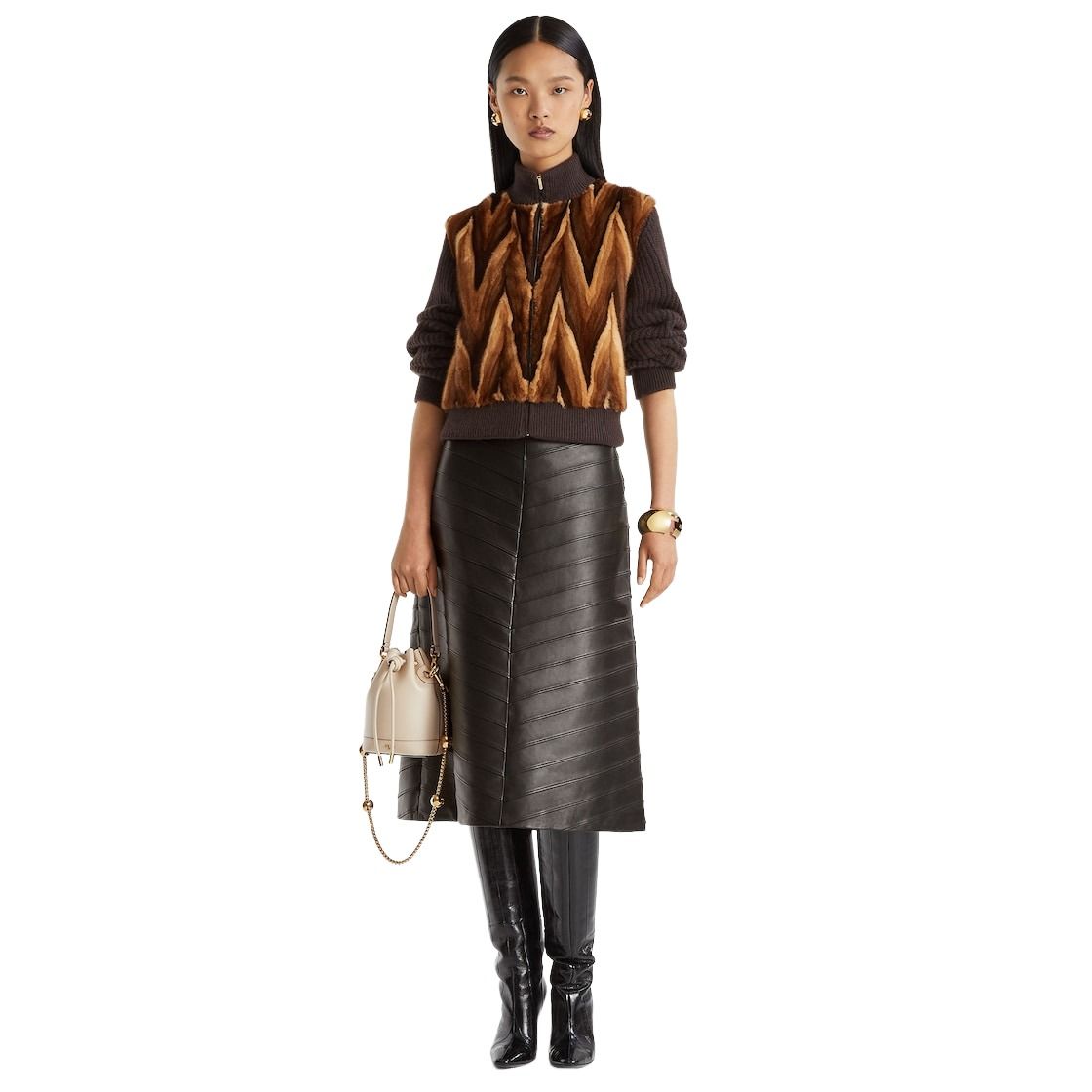 (WMNS) Fendi FW25 Mon Tresor Camelia Mini-Bag 'White' 8BS109AYJ1F0VWM - Image 7