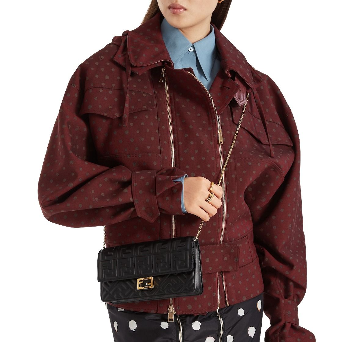 (WMNS) Fendi SS26 Wallet On Chain Baguette 'Black' 8M0498AAJDF0KUR - Image 6