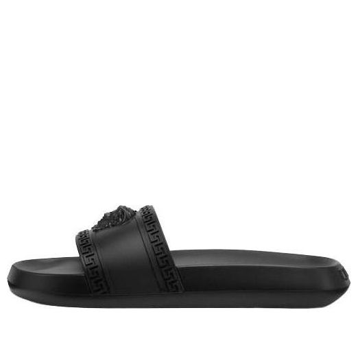 VERSACE Palazzo Rubber Sliders 'Black' 1008733-DGO9G-1B000