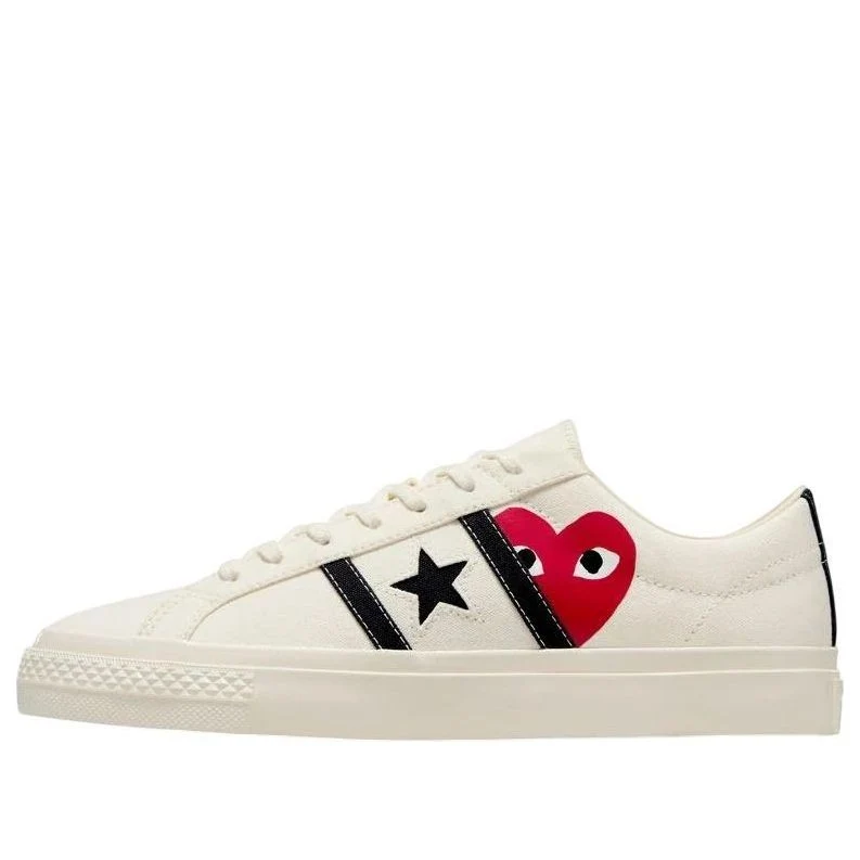Converse x Comme des Garcons PLAY One Star Academy Pro 'Milk Black' A09878C