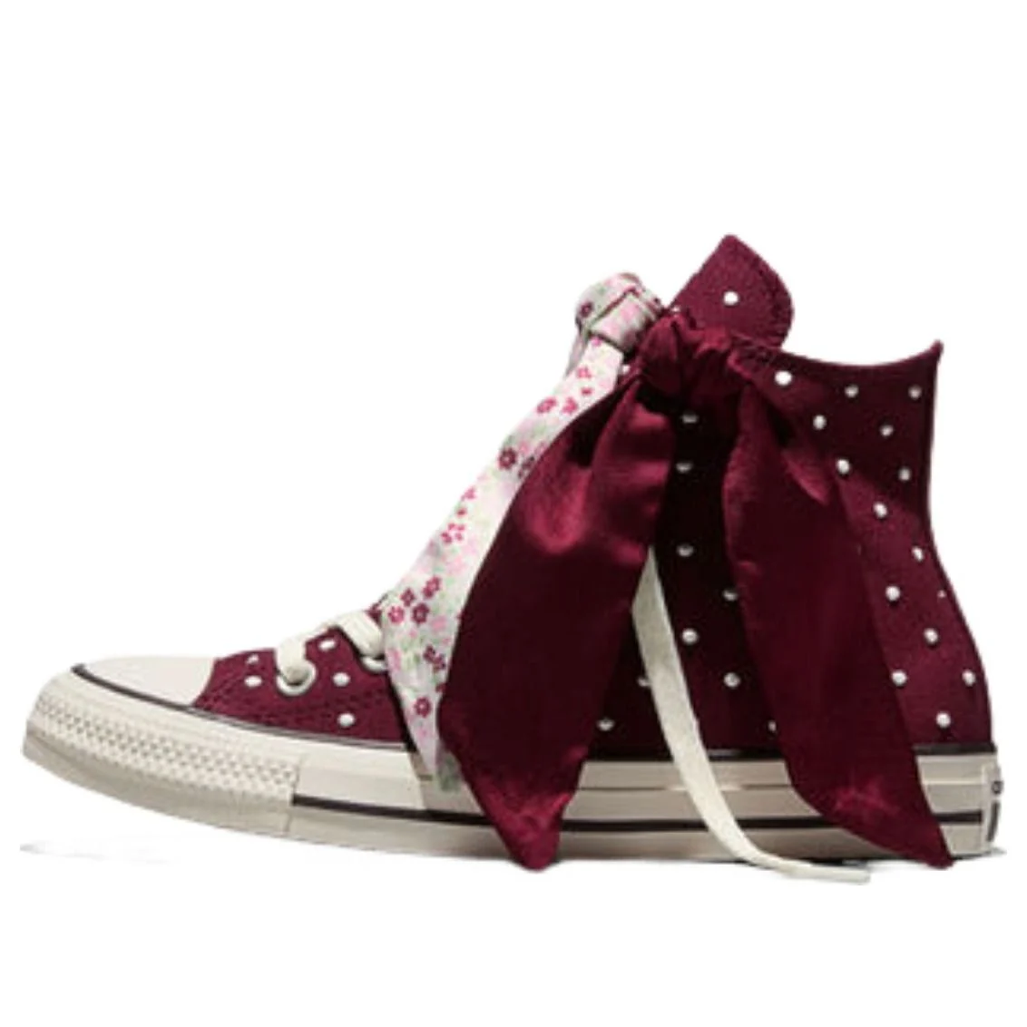 (WMNS) Converse Chuck Taylor All Star Scarf Bow 'Deep Bordeaux Egret' A19910C