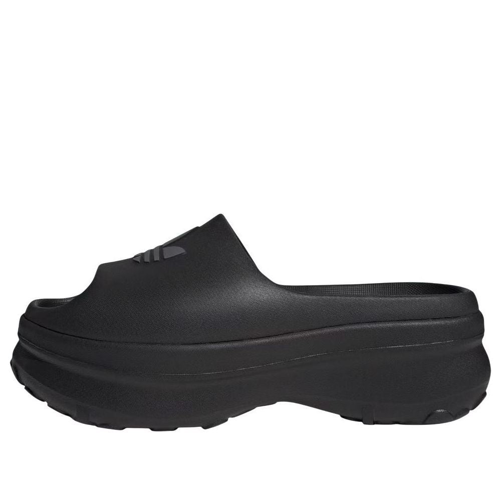 (WMNS) adidas adiFOM Stan Smith Slides Asia Sizing 'Core Black Grey Six' JI2610