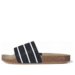 adidas Adilette Slides Asia Sizing 'Core Black Gum' JH8069