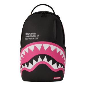 Sprayground Shark Central Pink DLXSV Backpack 'Black Pink' W1035718