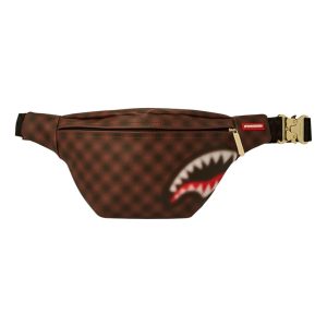 Sprayground Sharks In Paris Blur Effect Savvy Crossbody 'Black Brown' B6850