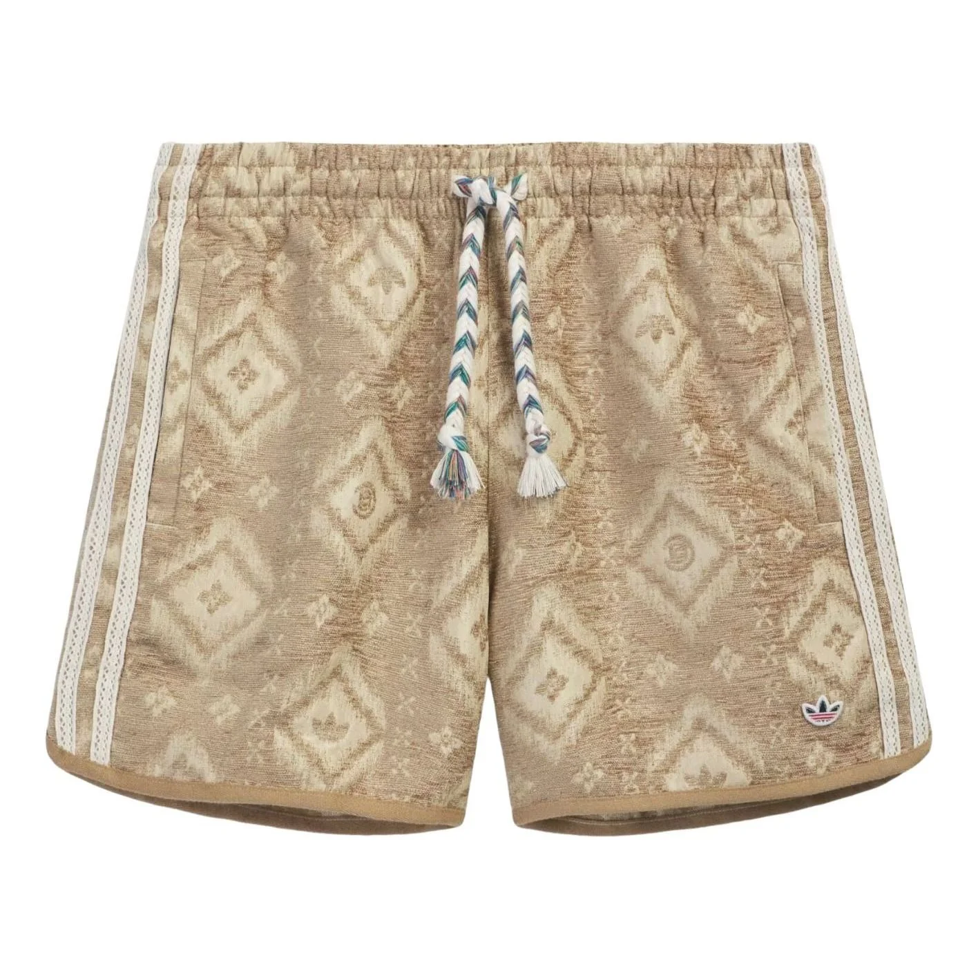 adidas x CLOT Heritage Print Short Asia Sizing 'Warm Sandstone' KE7068
