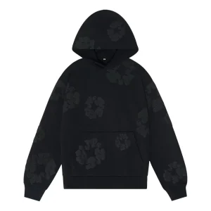 Denim Tears Cotton Wreath Hooded Sweatshirt 'Black Monochrome' 5650-1SS240106CWHS-BLAC