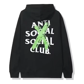 ANTI SOCIAL SOCIAL CLUB Cancelled Remix Hoodie 'Black Green' 0657-1FW190106CRH-BLAC