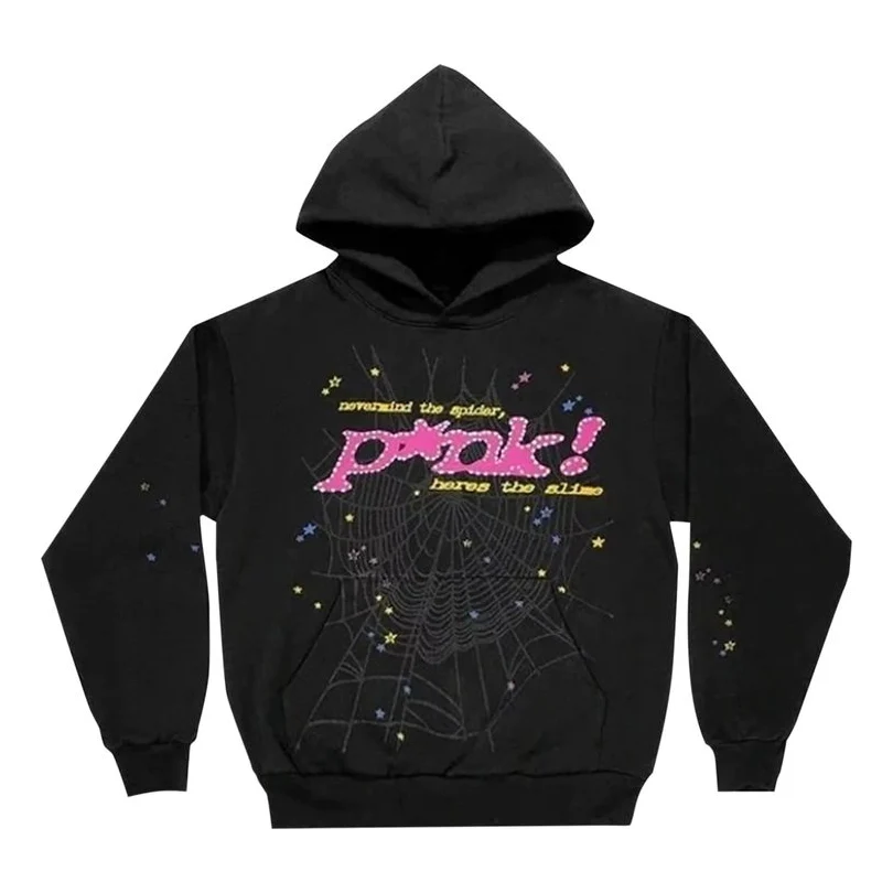 Sp5der P*nk Hoodie 'Black' 2406-1FW210106PH-BLAC