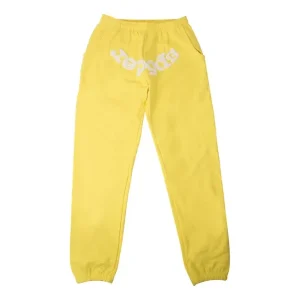 Sp5der Logo Print Sweatpants 'Yellow' 2406-100000204LPS-YELL