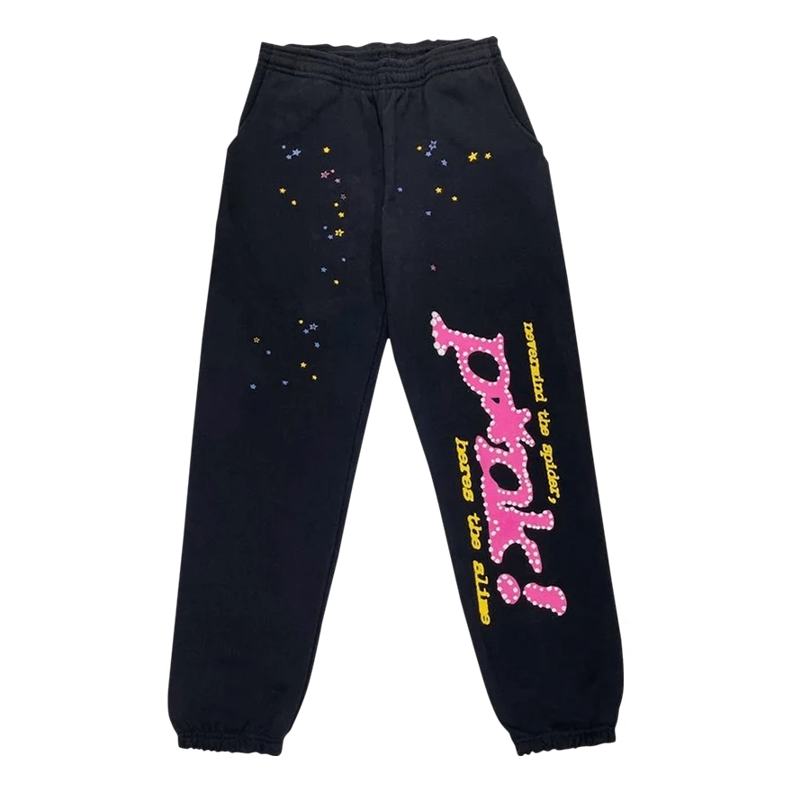 Sp5der P*nk Sweatpants 'Black' 2406-1FW210204PS-BLAC