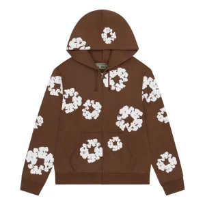 Denim Tears Cotton Wreath Zip Hoodie 'Brown' FW25TZH2982302