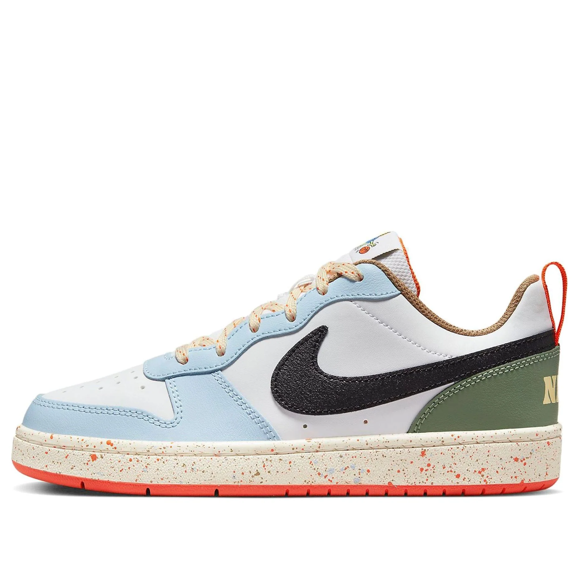 (GS) Nike Court Borough Low 2 'White Alabaster Speckled' DX6052-101