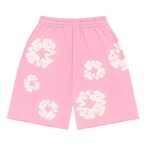 Denim Tears Cotton Wreath Logo Shorts 'Pink White' 402-100-30