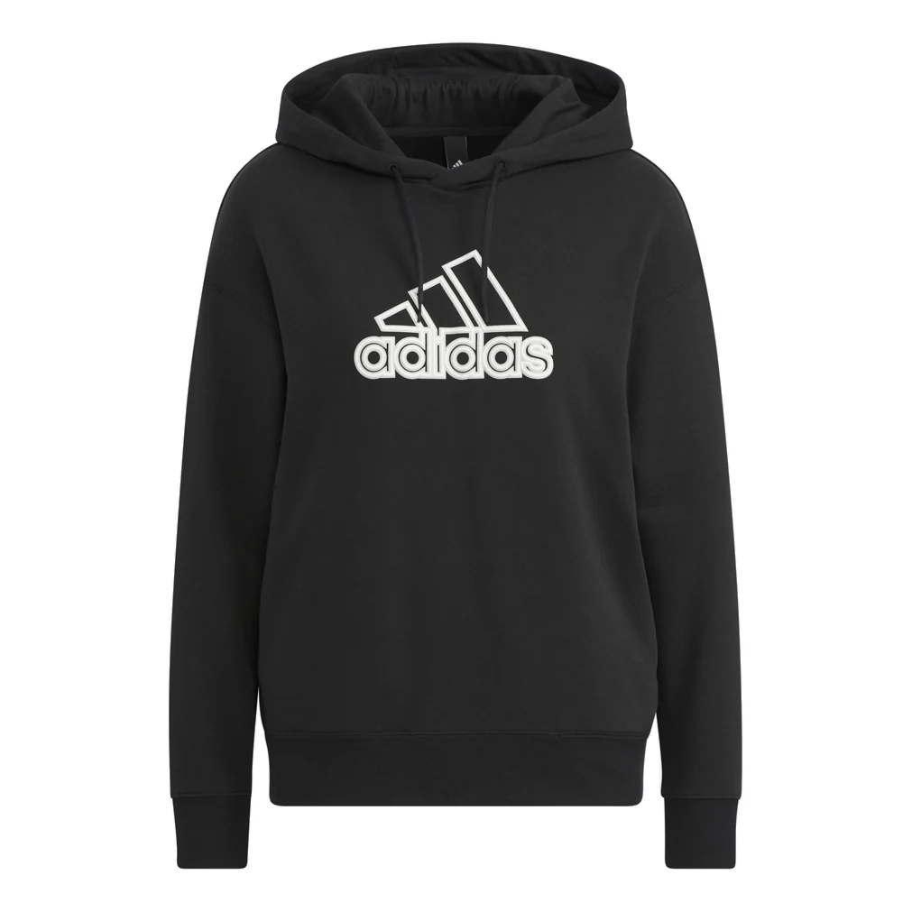 (WMNS) adidas Ust Hoodie Asia Sizing 'Black White' HM5278