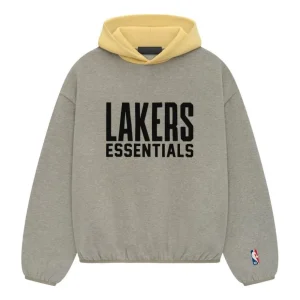 Fear of God Essentials x NBA Lakers Hoodie 'Warm Heather' 192AL246305F