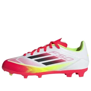 (GS) adidas F50 League FG MG 'Pure Victory Pack White Yellow Neon Red' IE3747