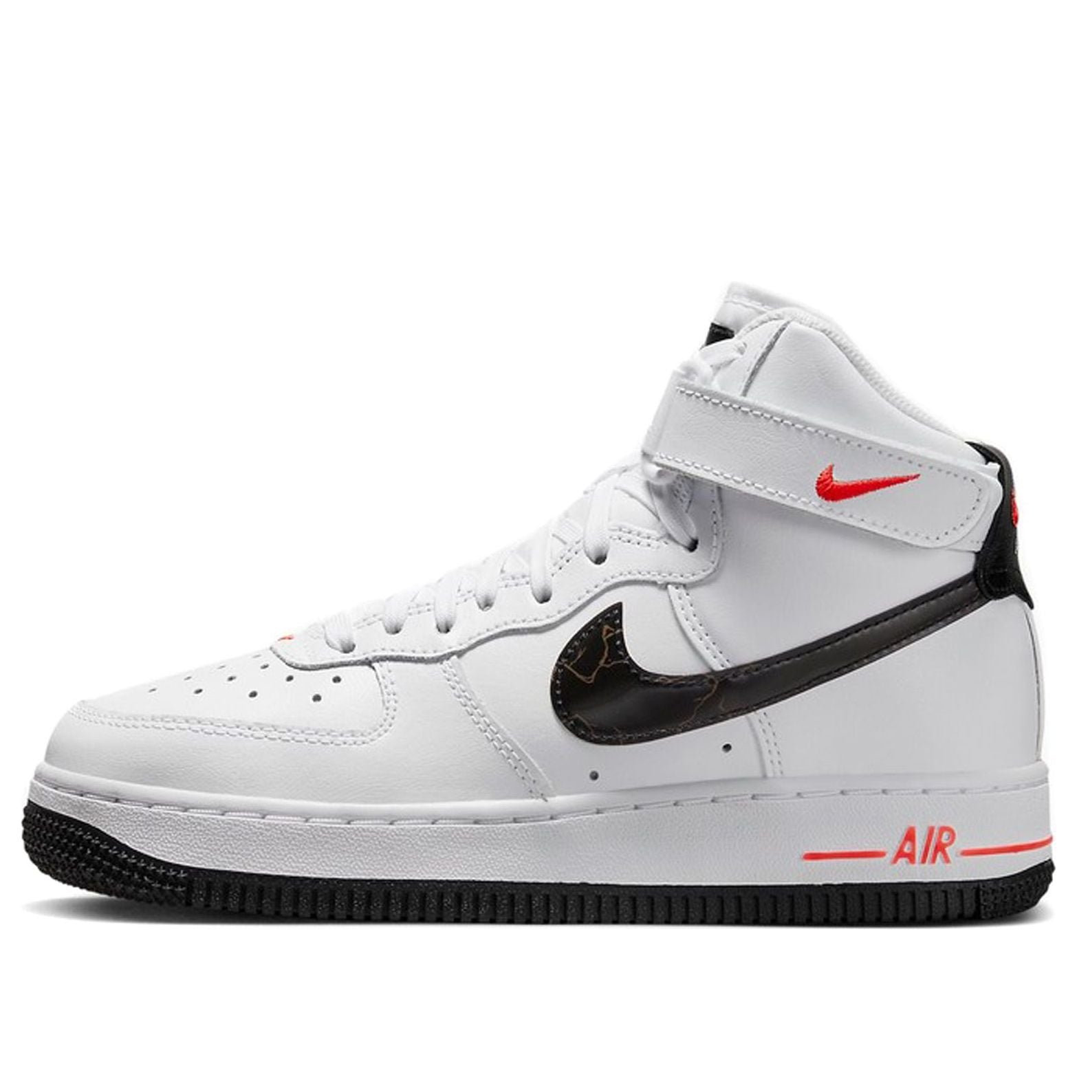 (GS) Nike Air Force 1 High 'White Black Bright Crimson' FD1019-100
