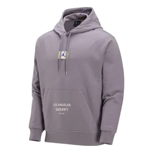 Air Jordan Los Angeles Lakers Courtside NBA Fleece Pullover Hoodie Asia Sizing 'Purple Smoke' FV8263-524