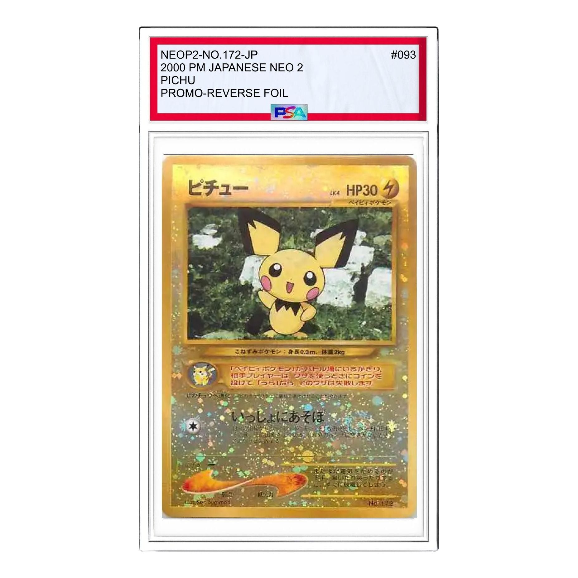 Pokemon Premium File 2 [neoP2 No.172] 'Pichu Premium File 2: Old Back' NEOP2-NO.172-JP