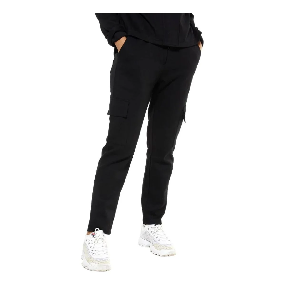 (WMNS) House of Cenmar Cargo-Pockets Pants 'Black' HOC-LCP