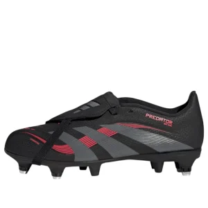 (GS) adidas Predator League Fold-Over Tongue SG 'Core Black Grey Four Lucid Red' JP9862