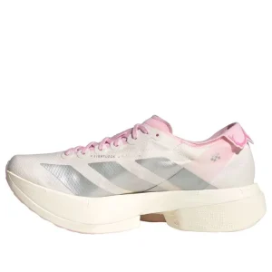 (WMNS) adidas Adizero Adios Pro 4 'White Silver Metallic Clear Pink' JQ4446