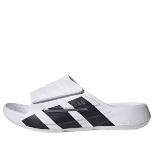 adidas Lightblaze Slides Asia Sizing 'White Black' JS3584