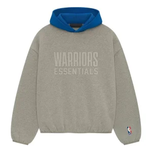 Fear of God Essentials x NBA Golden State Warriors Hoodie 'Grey Blue' 192AL246502F