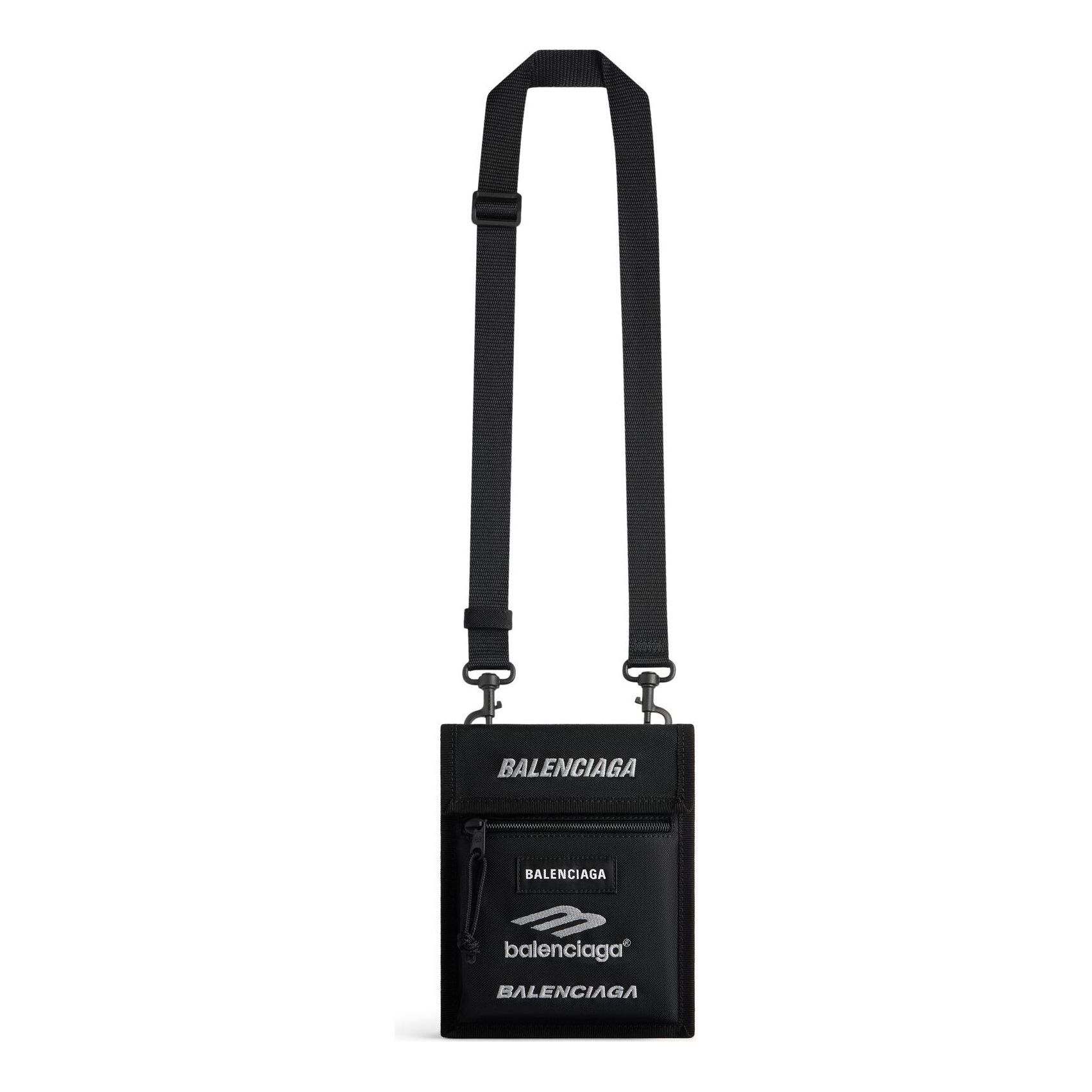 Balenciaga Explorer Small Pouch With Strap 'Black' 6559822AAXT1000