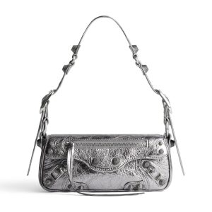 (WMNS) Balenciaga Le Cagole Xs Sling Bag Metallized 'Silver' 7716700GT3Y8103