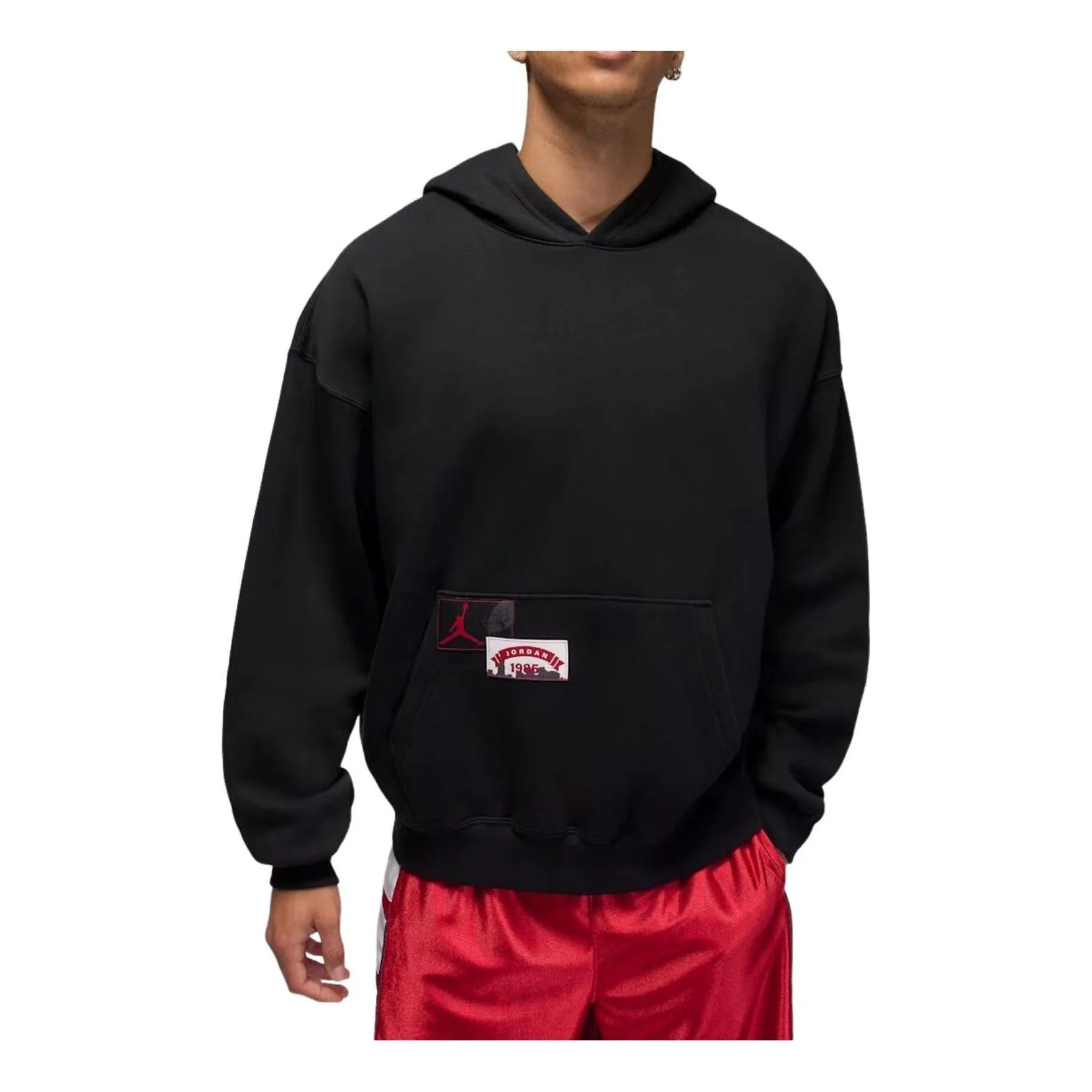Air Jordan Brooklyn Oversized Pullover Hoodie 'Black' IM7943-010