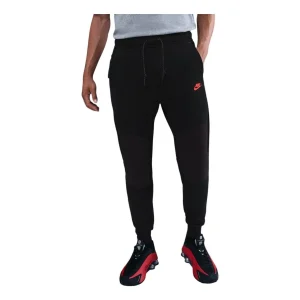 Nike Tech Fleece Joggers 'Black Bright Crimson' IH4303-010