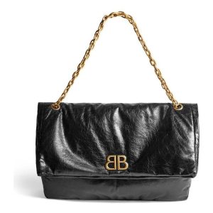(WMNS) Balenciaga Monaco Large Chain Bag 'Black' 7659332AAR81000