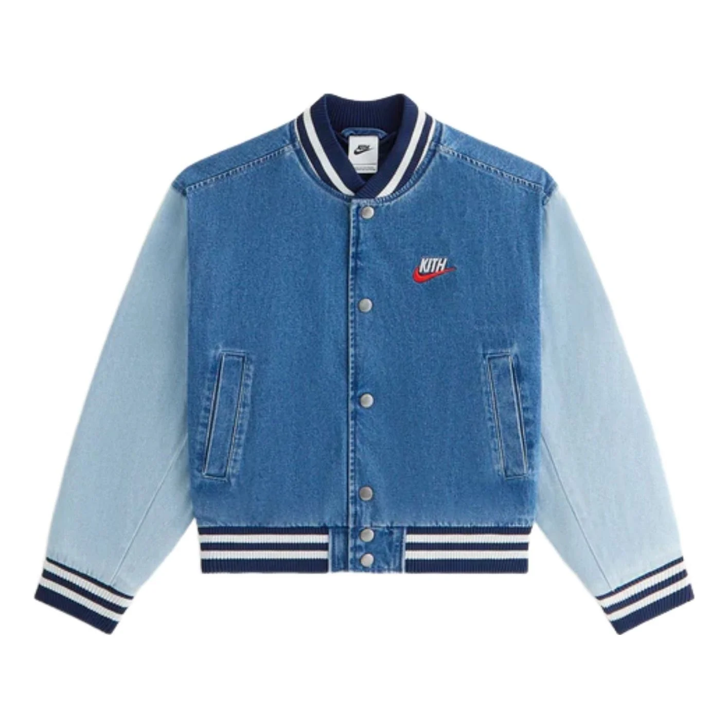 (PS) KITH x Nike Denim Varsity Jacket 'Mystic Navy' NKIM7682-461