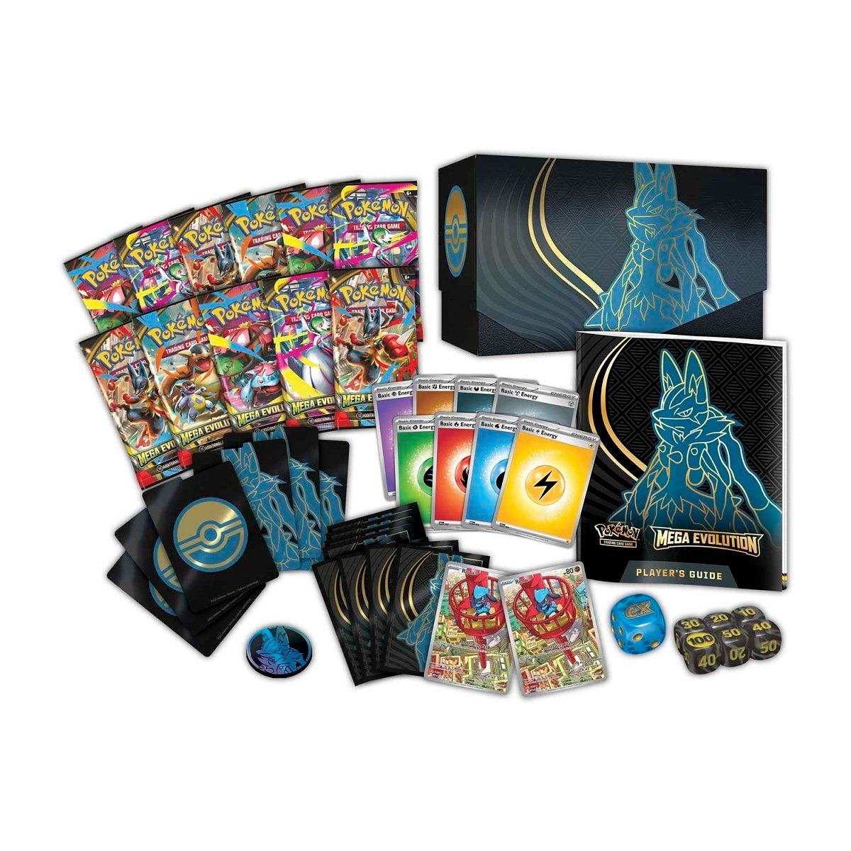 Pokemon Card Eng. 2025 Pokemon ME01: Mega Evolution Pokemon Center Exclusive Elite Trainer Box 'Mega Lucario' 10-10047-108 - Image 2