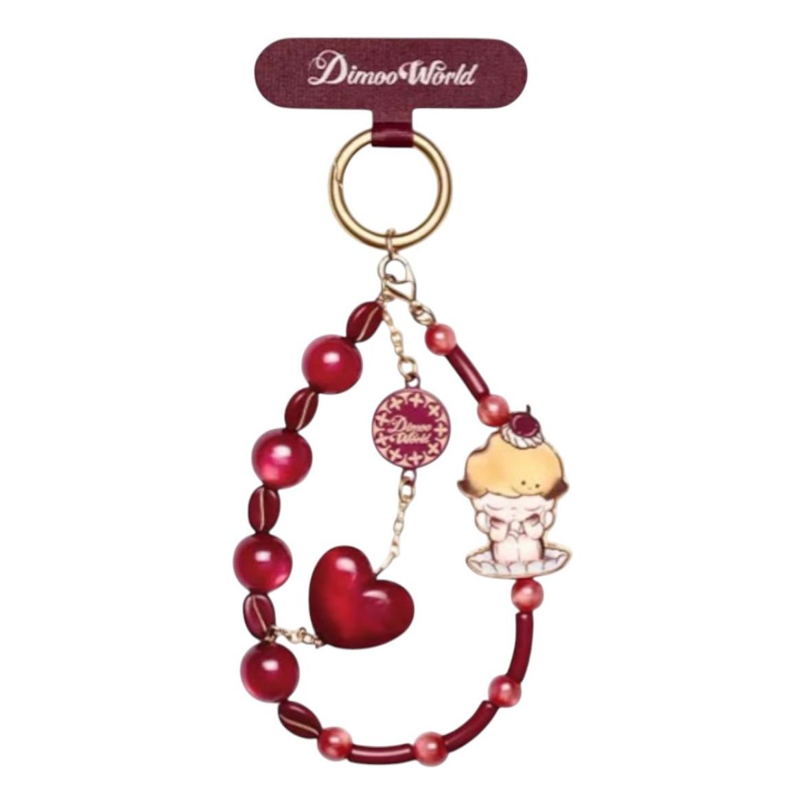 Pop Mart Dimoo Crush on Coffee Phone Charm 'Caramel Hug' PPMT-2508-0001-CH