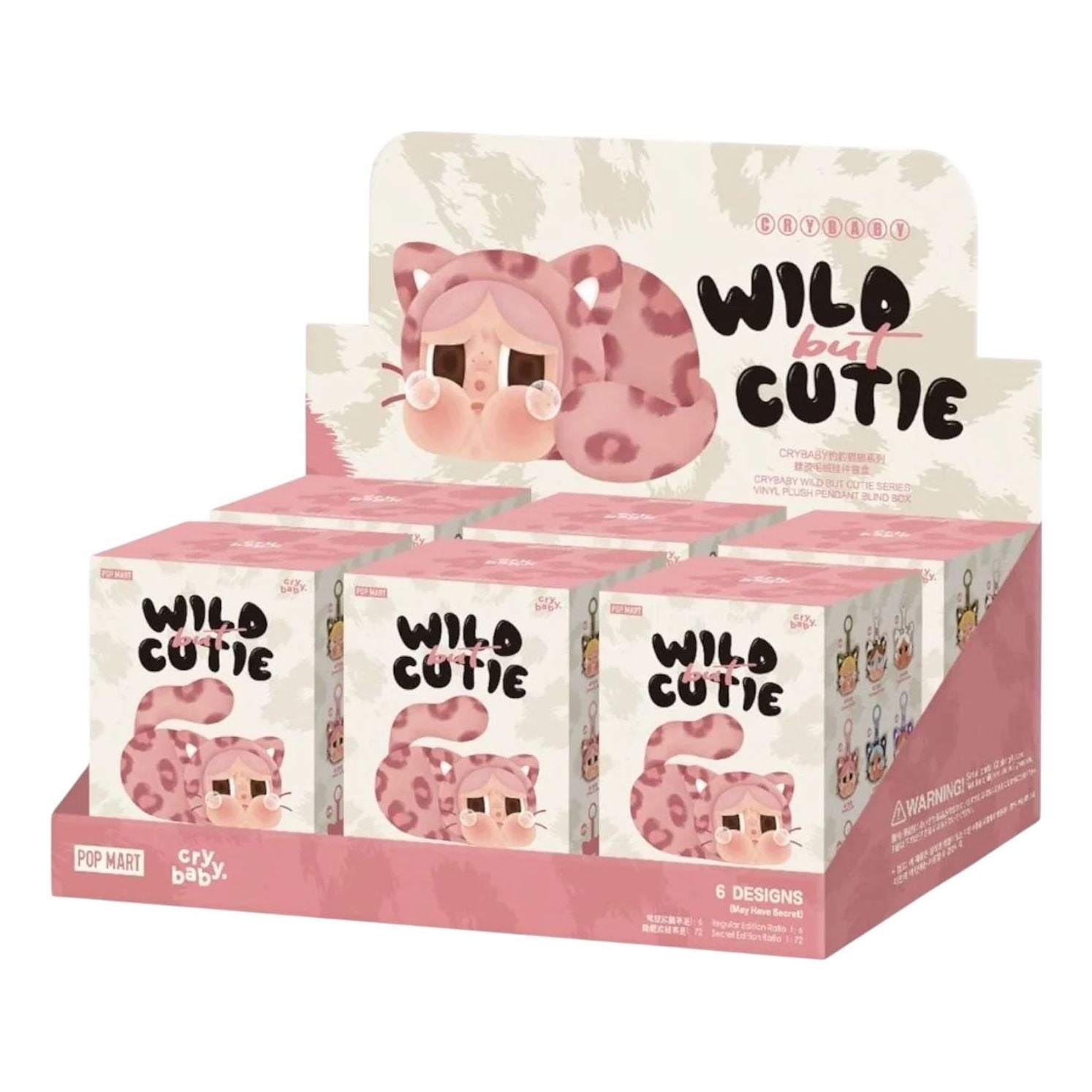 Pop Mart CryBaby Wild but Cutie Vinyl Plush Pendant Sealed Case (6 Blind Boxes) PPMT-2505-0012-859929260