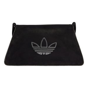 (WMNS) adidas Rhinestones Fake Suede Shoulder Bag 'Black' IT7375