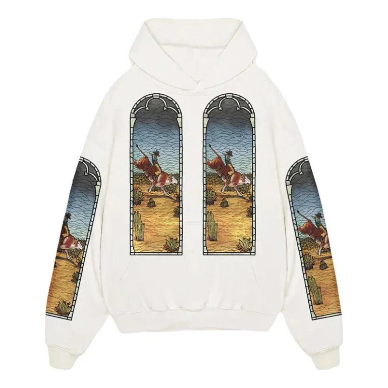Who Decides War x EST Gee Stained Glass Hoodie 'White' WDSG627
