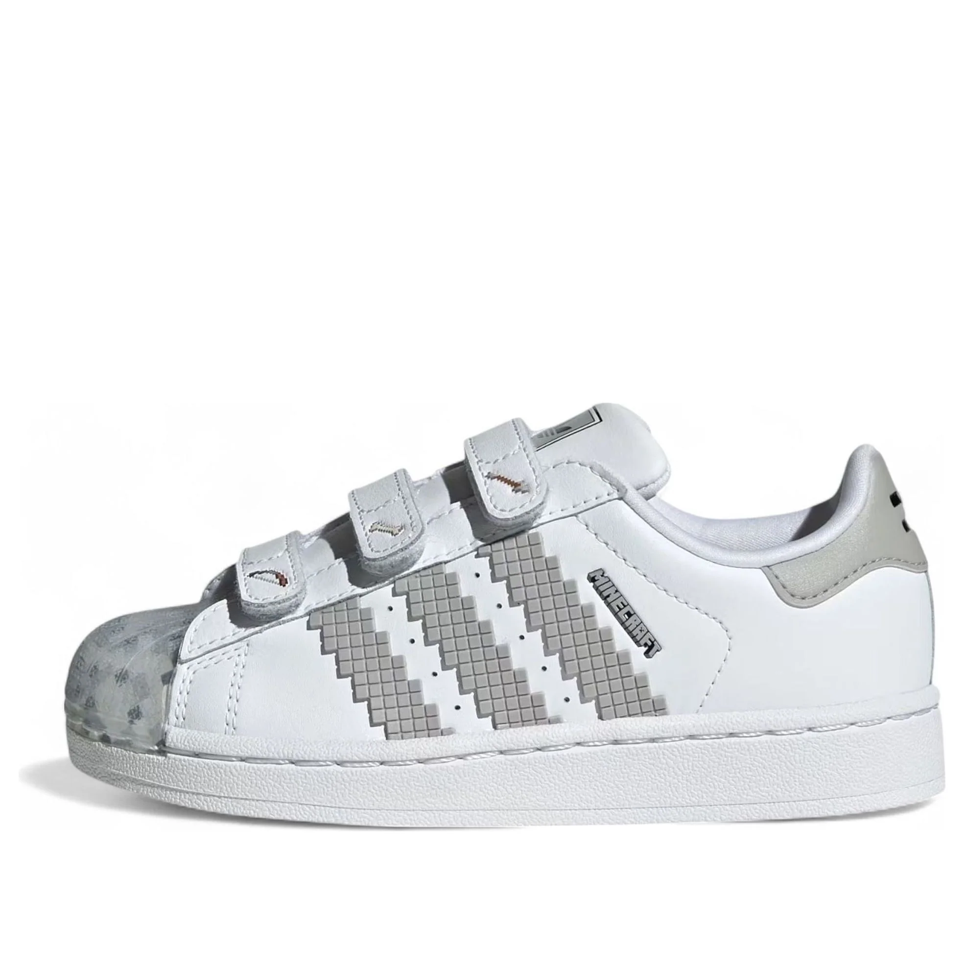 (PS) adidas x Minecraft Superstar II 'Cloud White Grey' JP8083