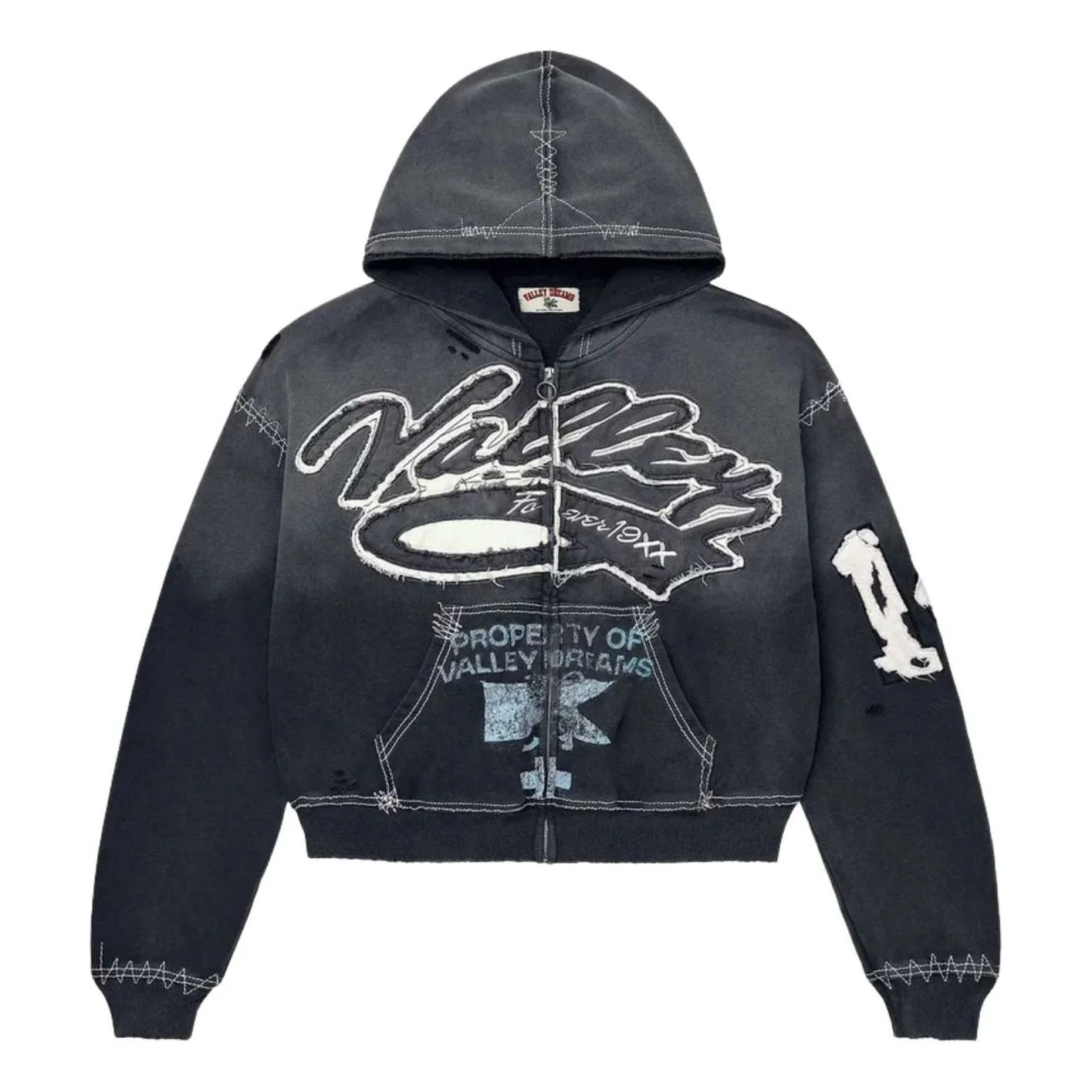 Vale Zip Up Religion Hoodie 'Black' 11451-1SS2604VFRZUB-BLAC