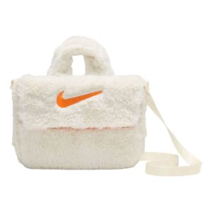 (GS) Nike 1L Faux Fur Crossbody Bag 'Coconut Milk Safety Orange' FZ1329-113
