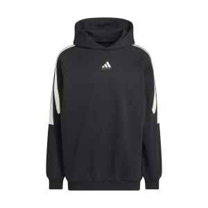 adidas Basketball 3-Stripes Fleece Hoodie 'Black' JZ7914